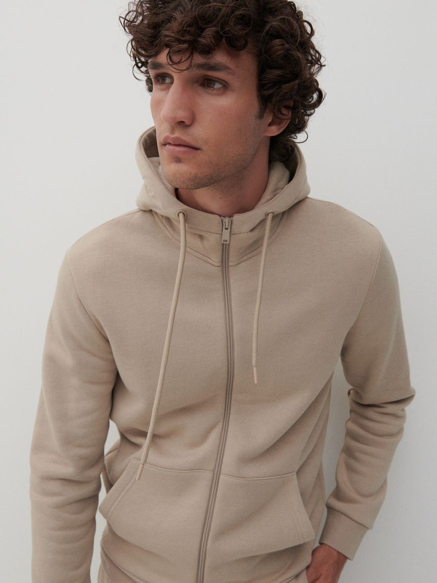 Zip up hoodie - beige - RESERVED - 2