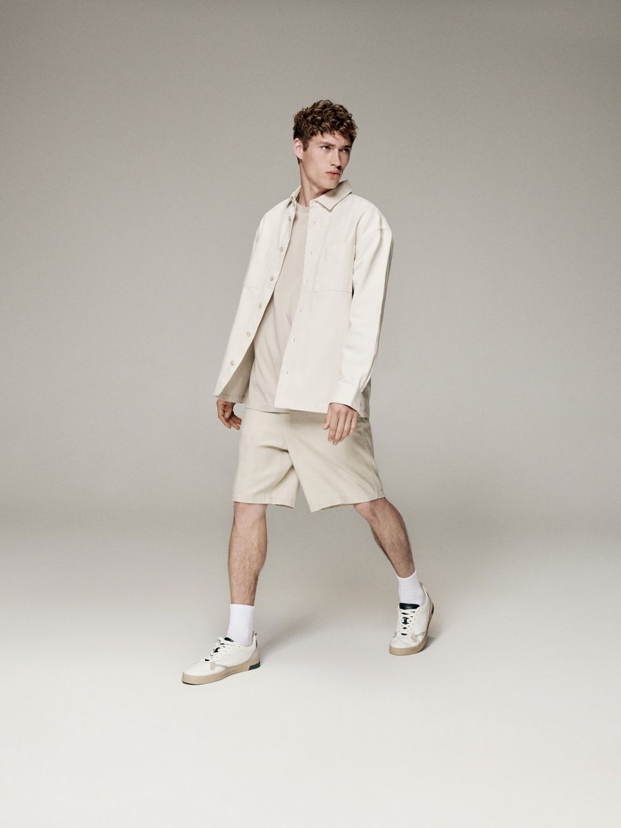 Regular fit shacket - cream - RESERVED - 2