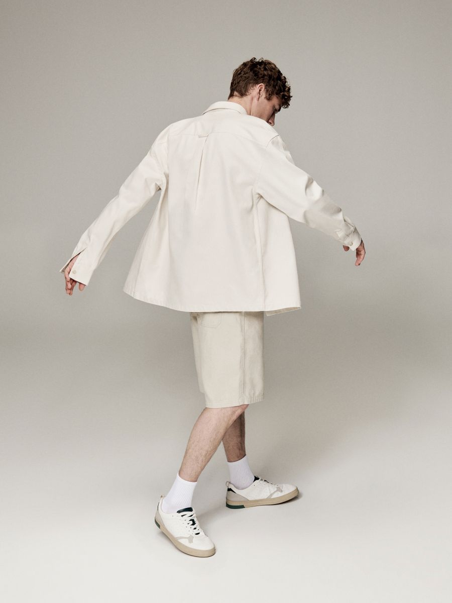 Regular fit shacket - cream - RESERVED - 3
