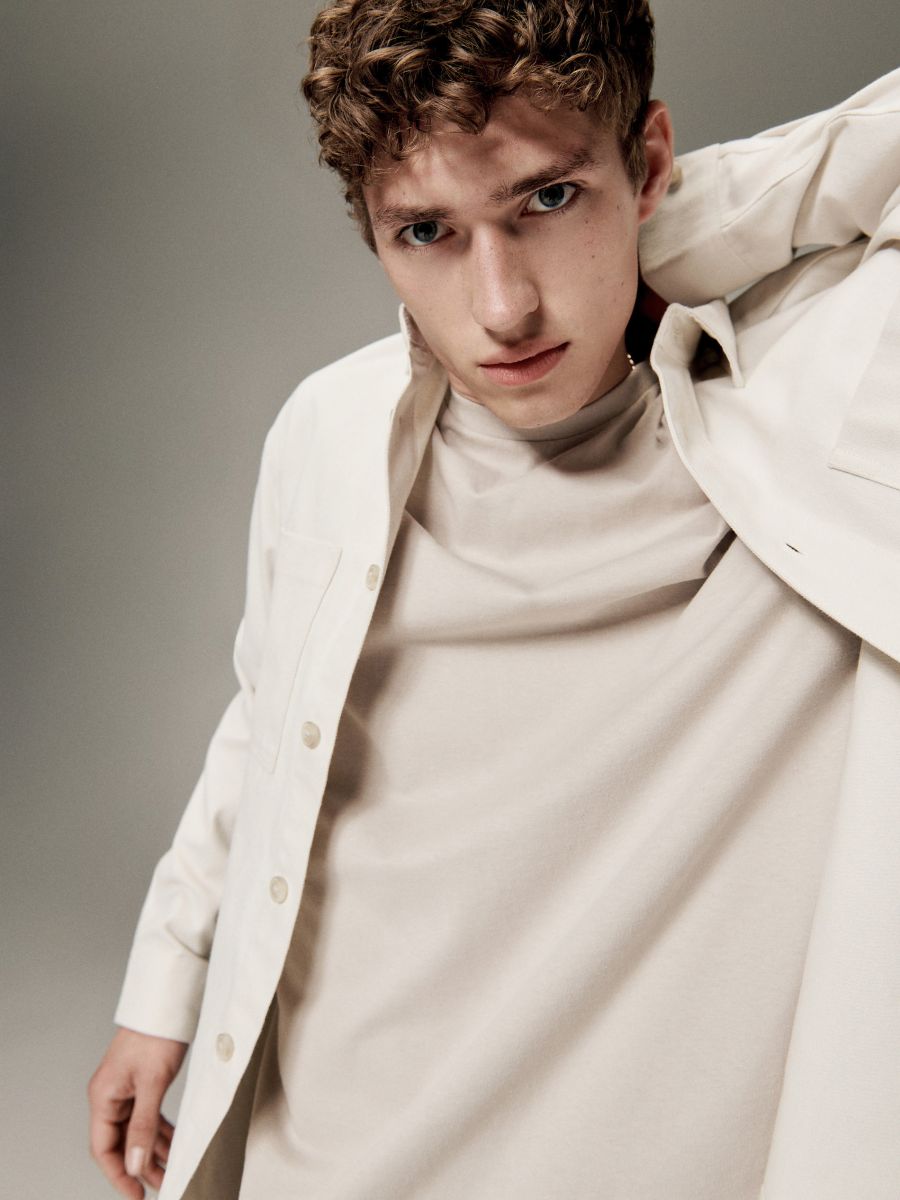 Regular fit shacket - cream - RESERVED - 6