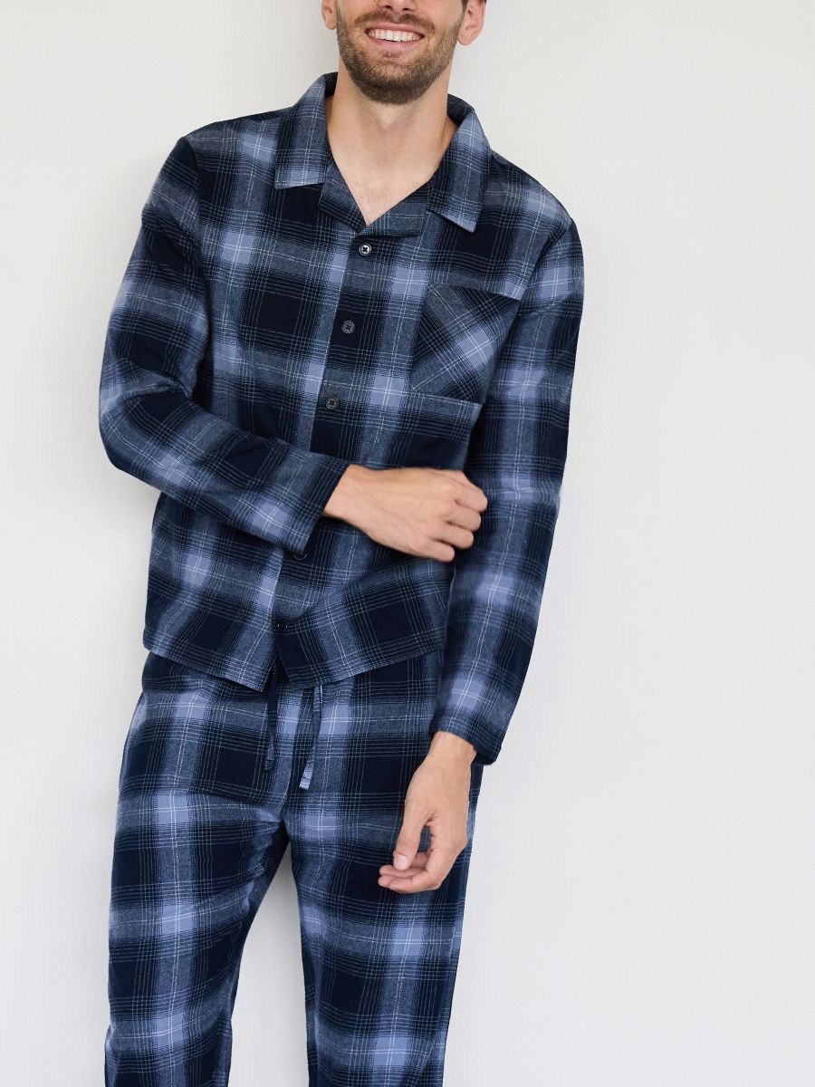 Two piece check pyjama set - blue - RESERVED - 2