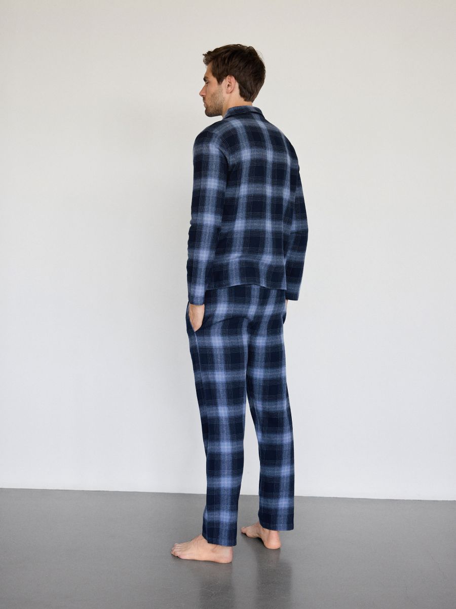 Two piece check pyjama set - blue - RESERVED - 3