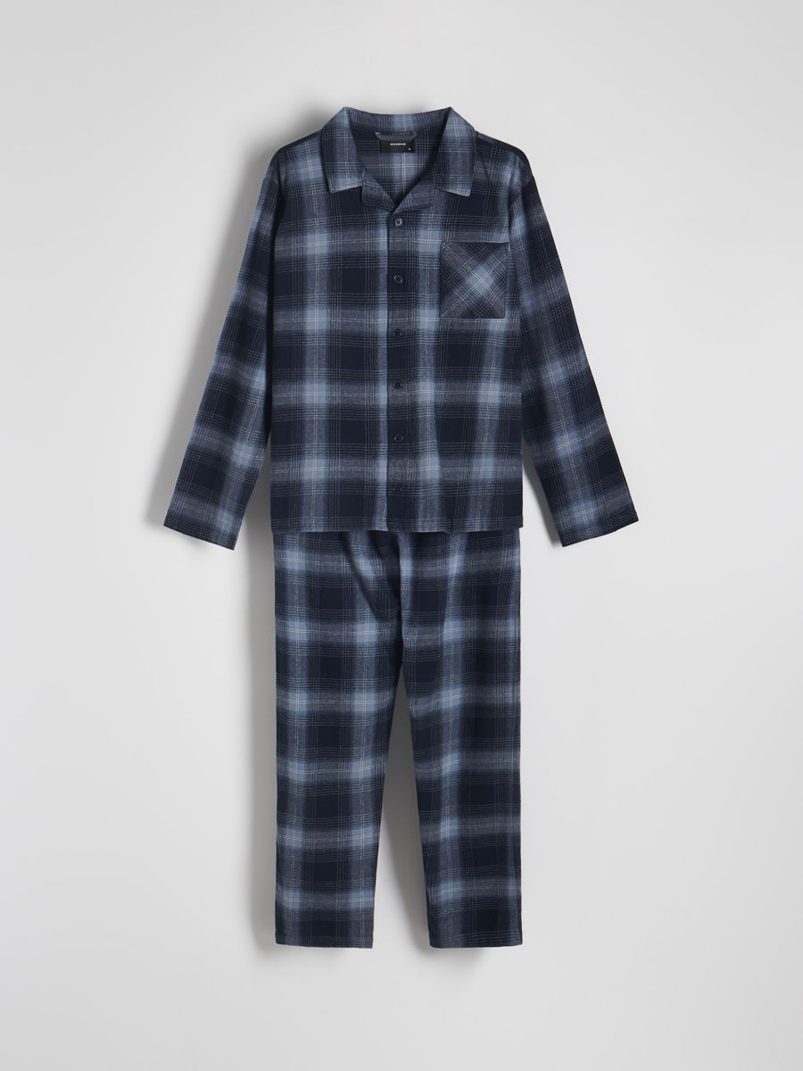 Two piece check pyjama set - blue - RESERVED - 4
