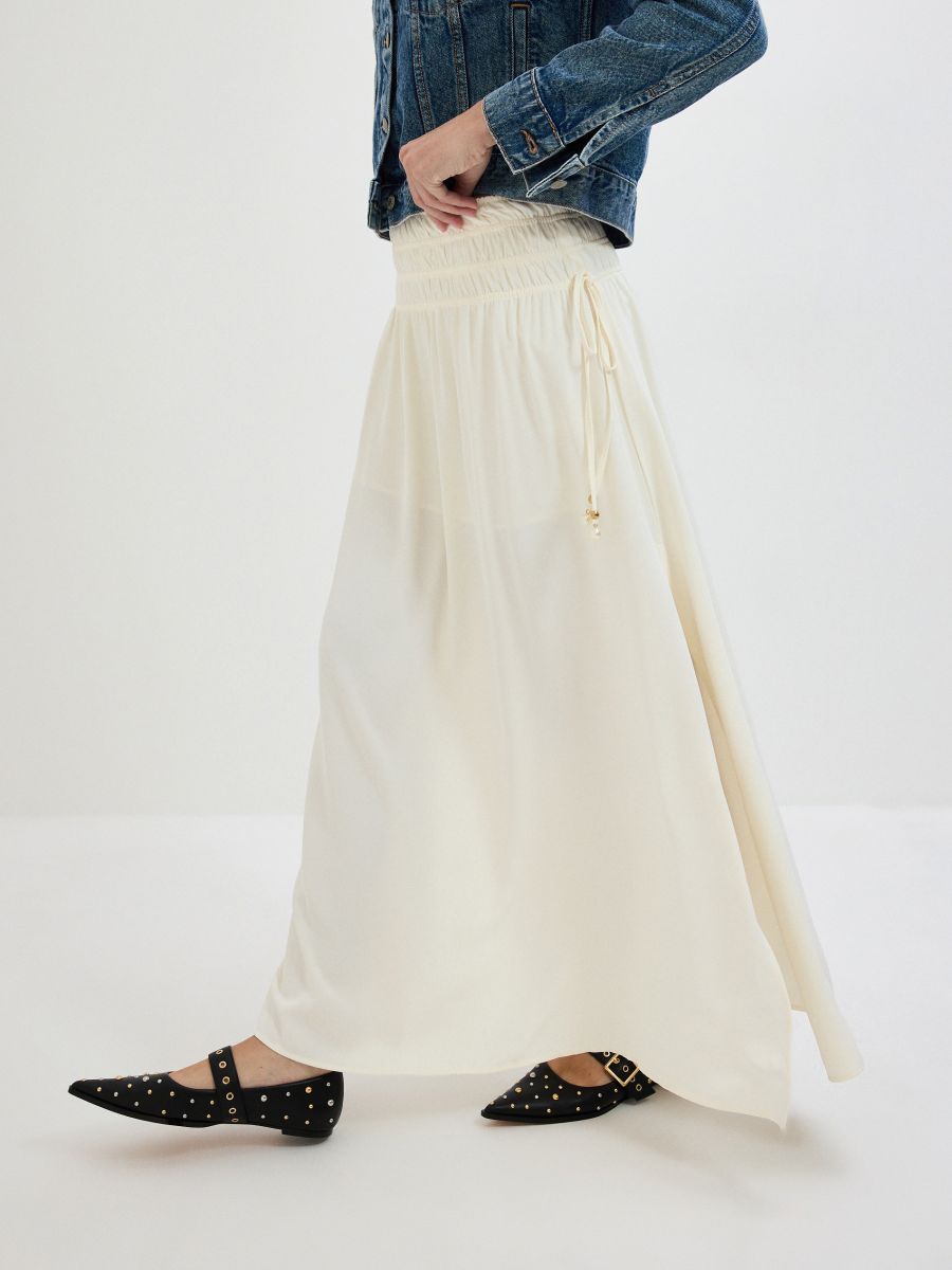 Maxi skirt - cream - RESERVED - 2