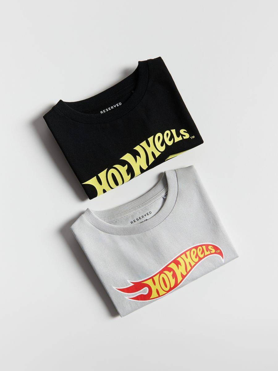 Μπλούζα με μακριά μανίκια Hot Wheels 2 πακέτο - μαυρο - RESERVED