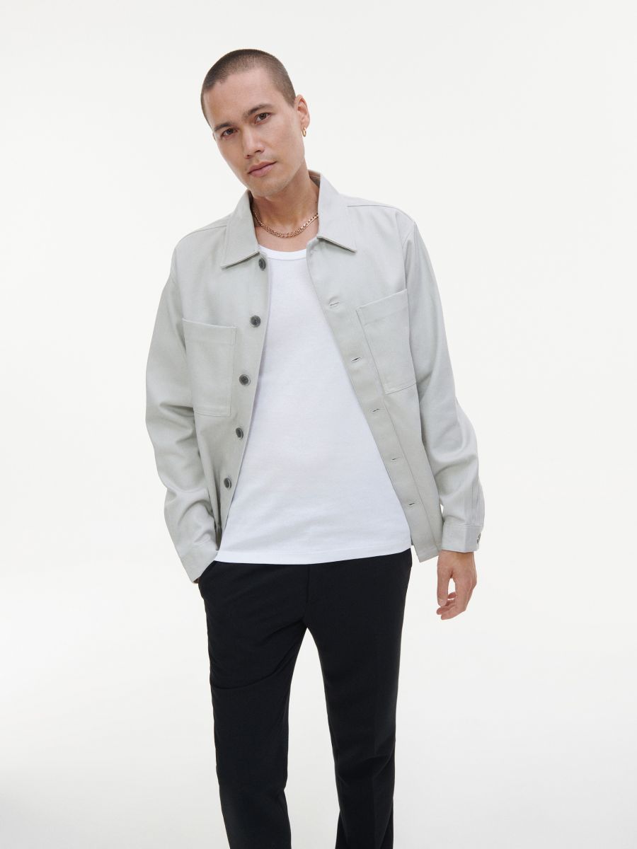 Cotton shacket - cream - RESERVED - 2
