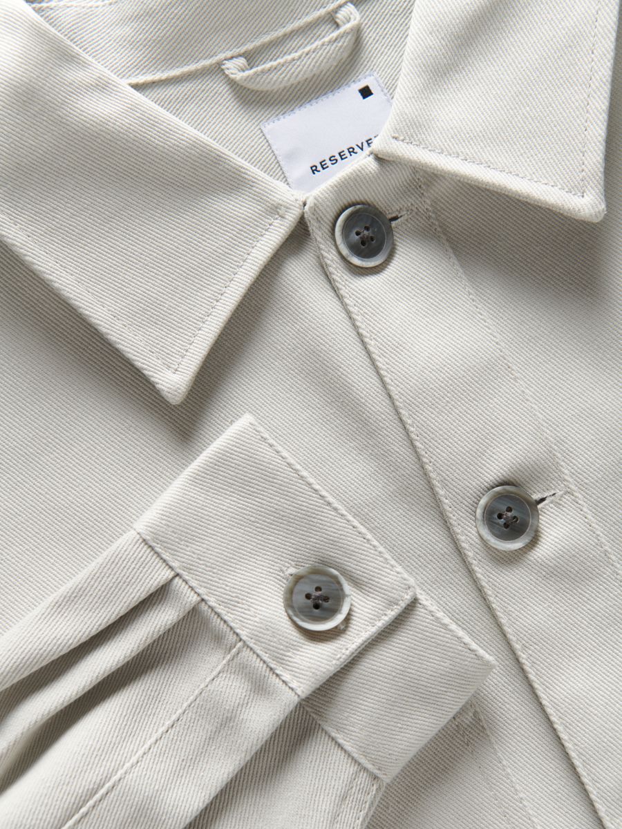 Cotton shacket - cream - RESERVED - 5