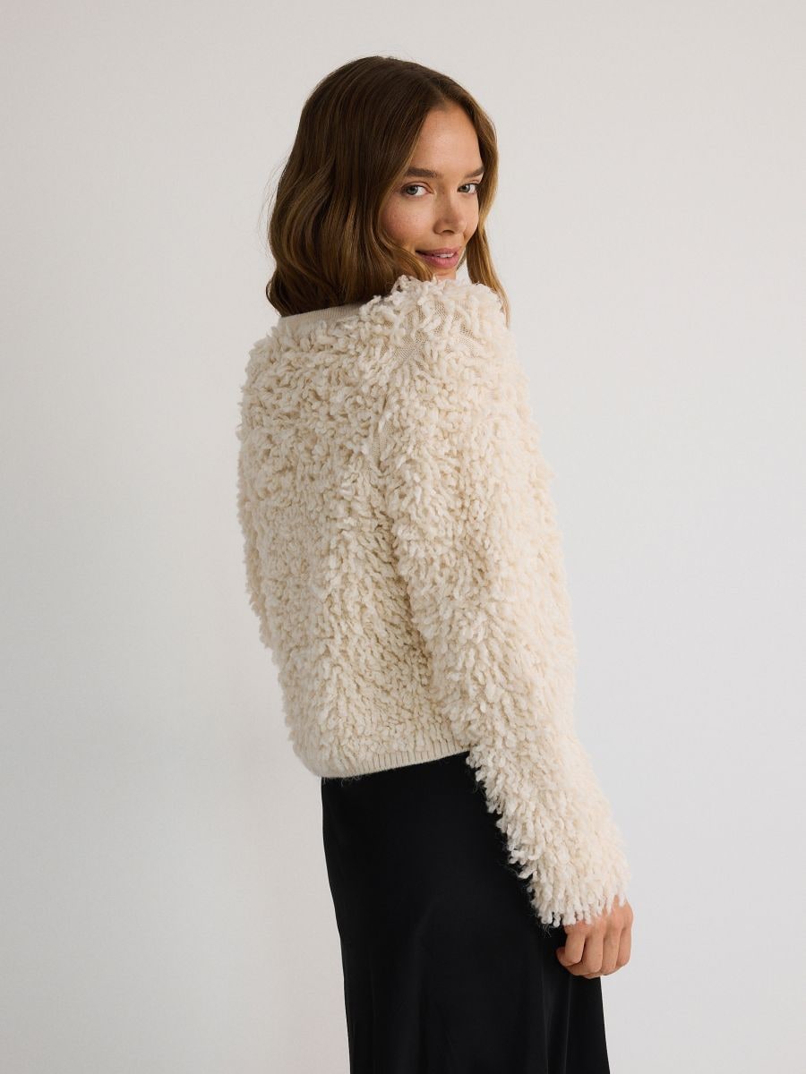 Fluffy jumper - nude - RESERVED - 5