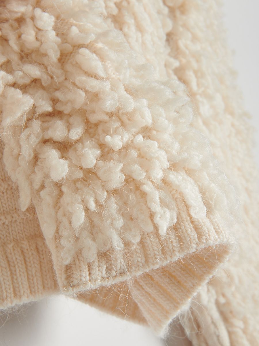 Fluffy jumper - nude - RESERVED - 7