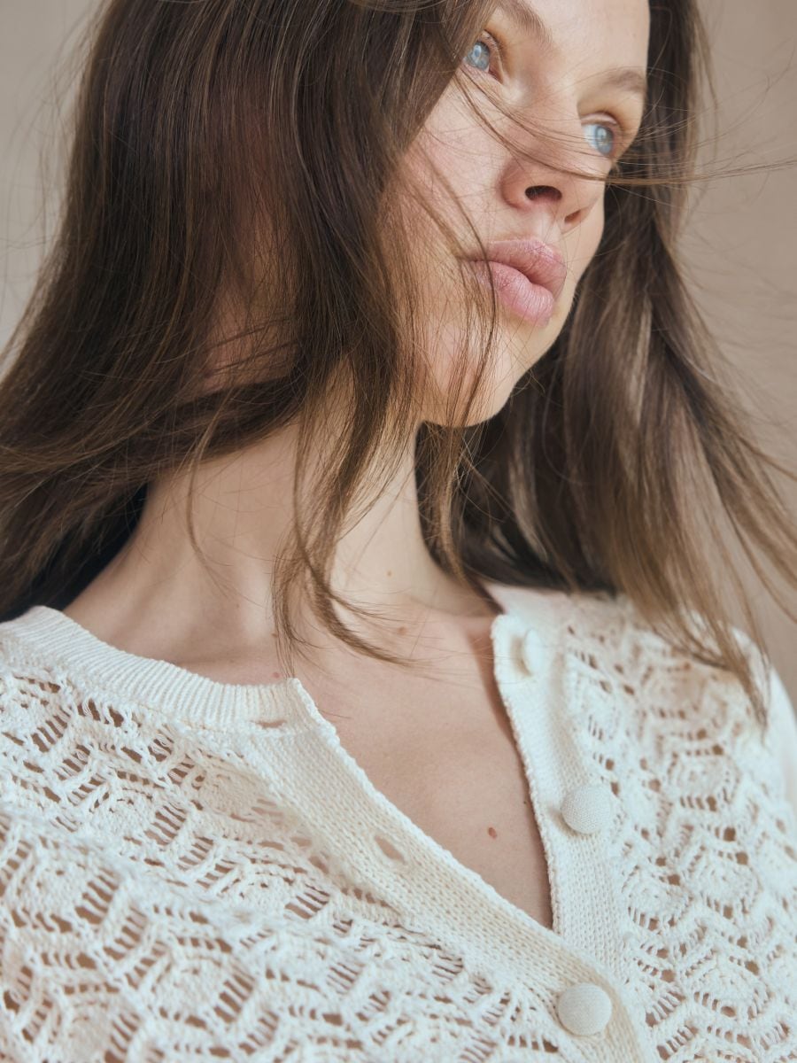 Häkelpullover - creme - RESERVED - 3