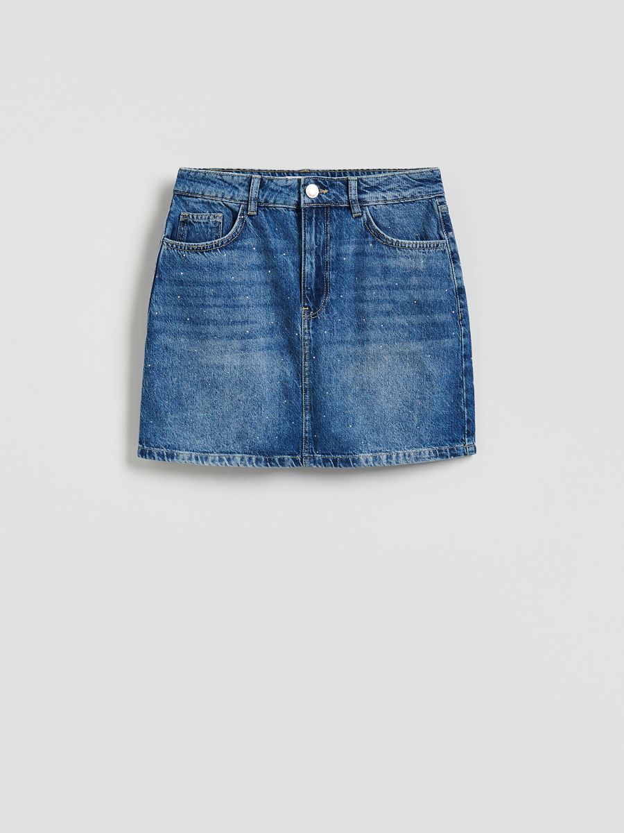 LADIES` SKIRT - blue jeans - RESERVED