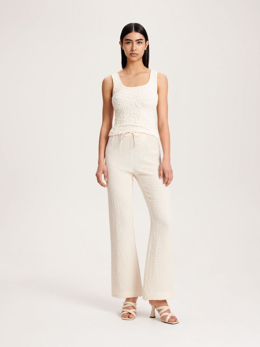 Muslin trousers - cream - RESERVED - 2