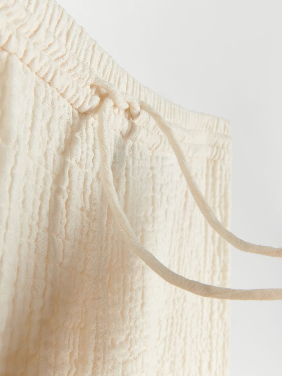 Muslin trousers - cream - RESERVED - 6