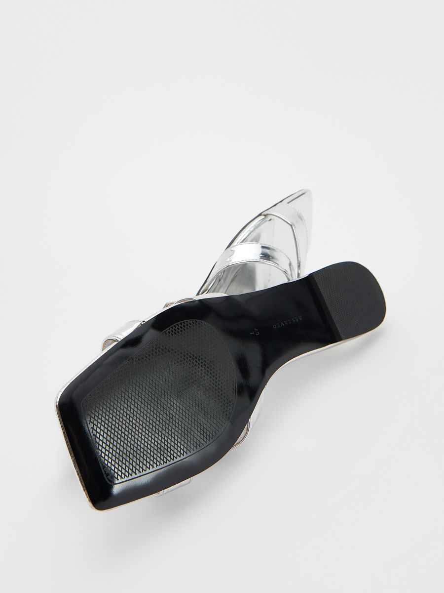 Metallic sliders - silver - RESERVED - 6