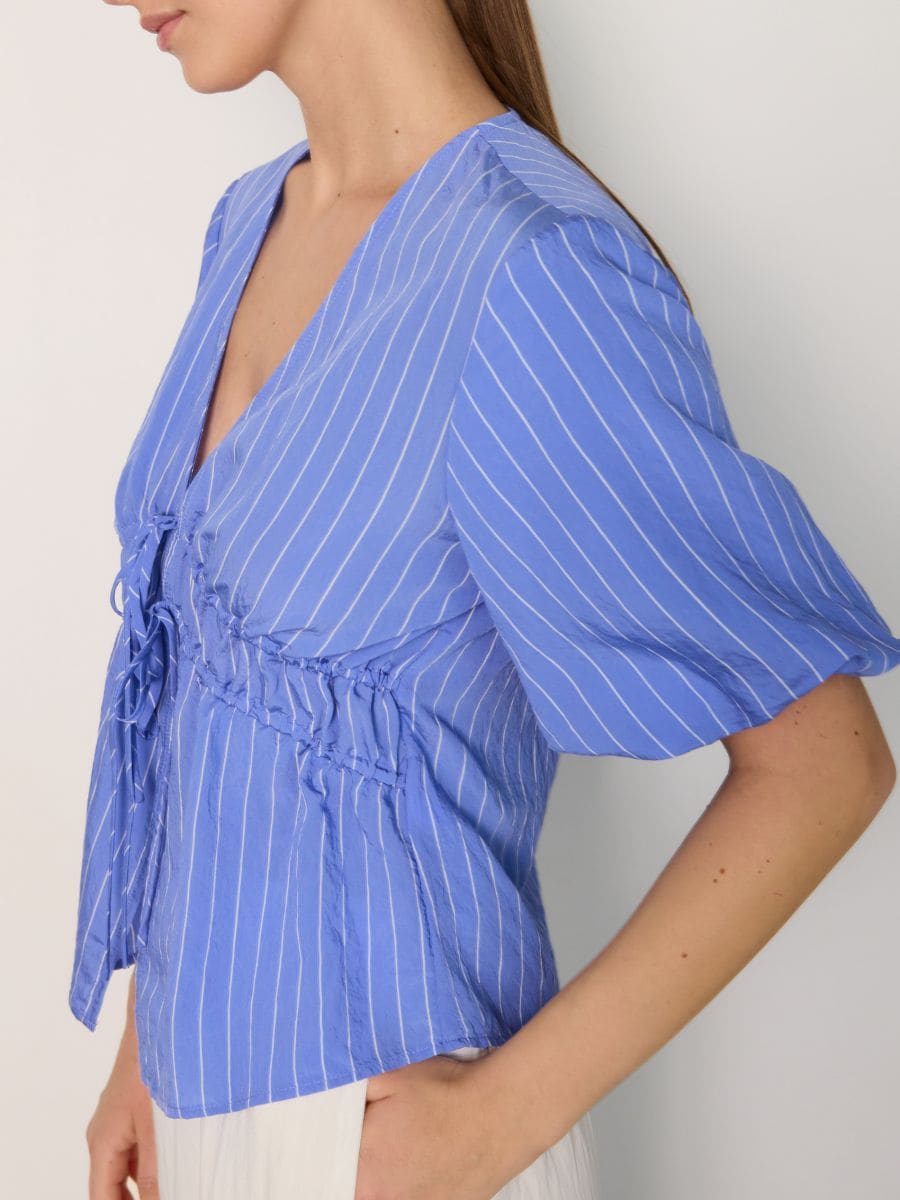 Stripe blouse - blue - RESERVED - 4
