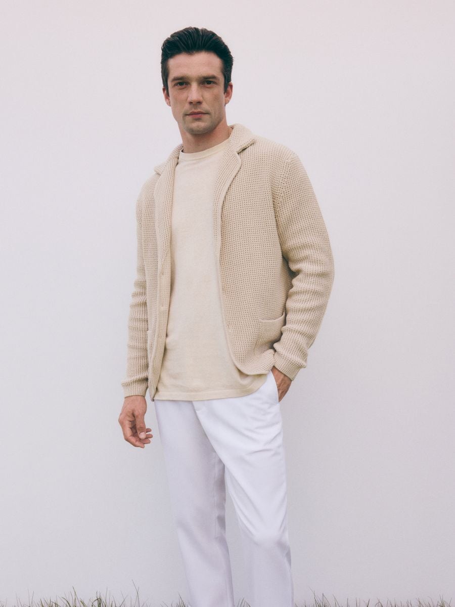 Jogger con allacciatura in vita - bianco - RESERVED - 4