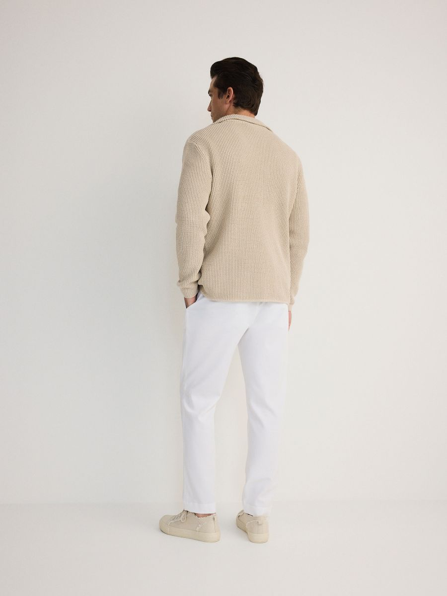 Jogger con allacciatura in vita - bianco - RESERVED - 2