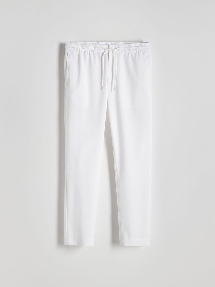 Jogger con allacciatura in vita - bianco - RESERVED - 6