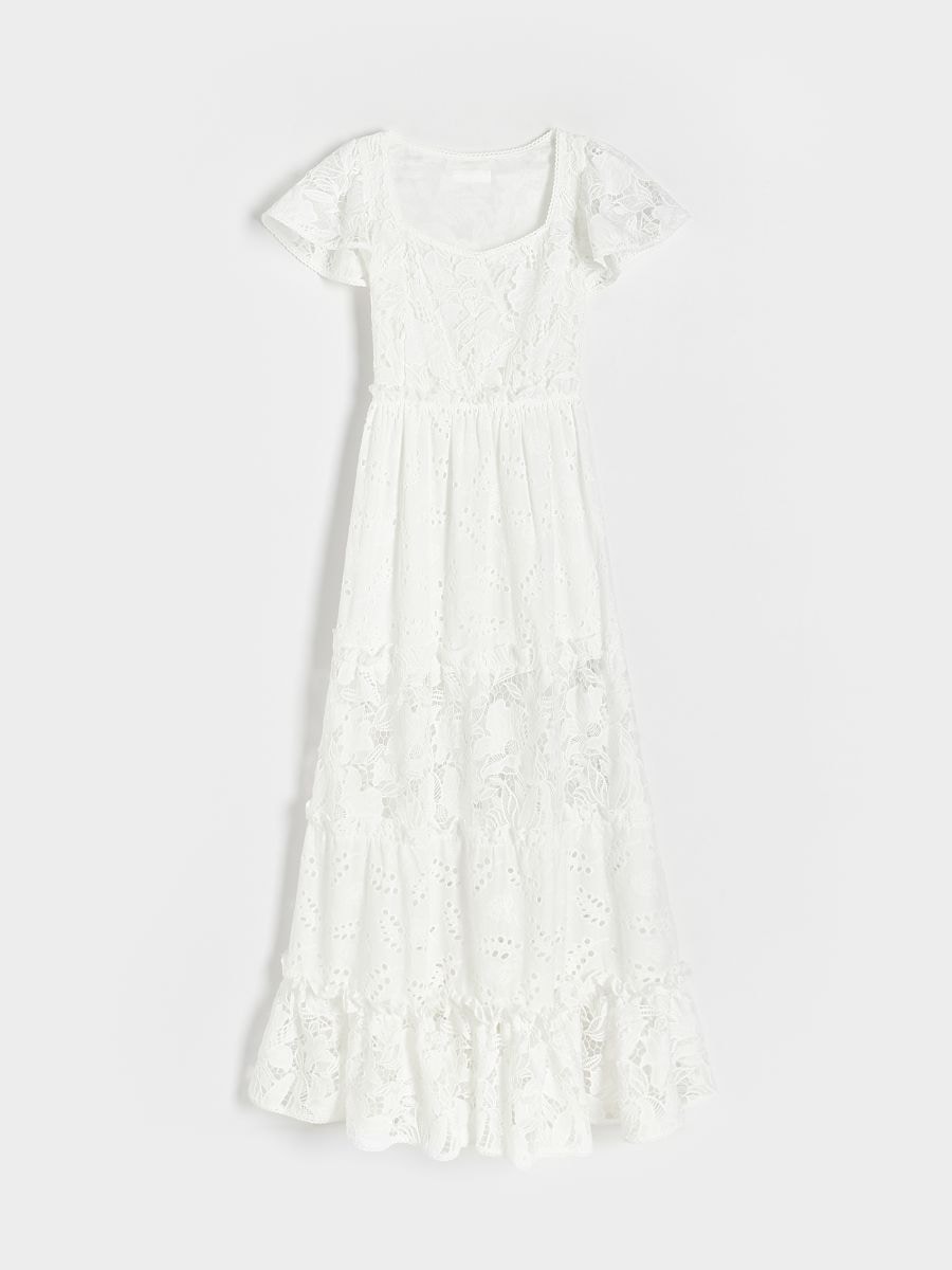 Lace boho style dress - white - RESERVED - 5