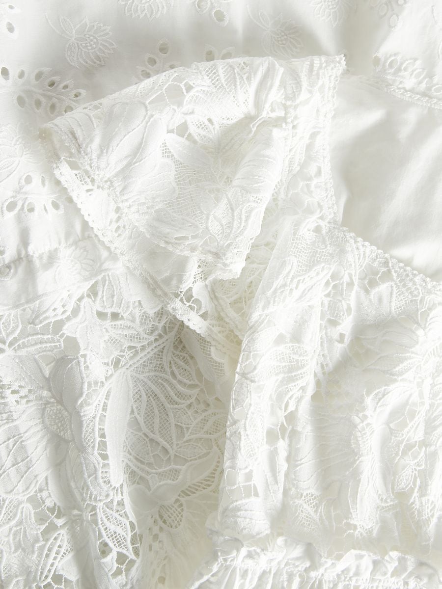 Lace boho style dress - white - RESERVED - 7