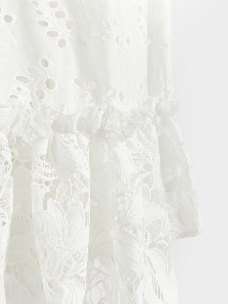 Lace boho style dress - white - RESERVED - 6