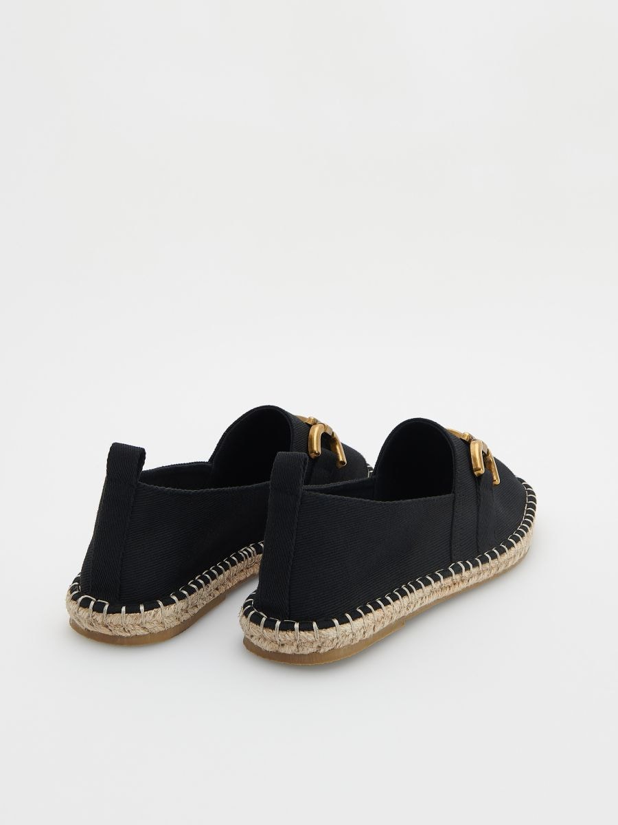 Espadryle z ozdobnym elementem - czarny - RESERVED - 3