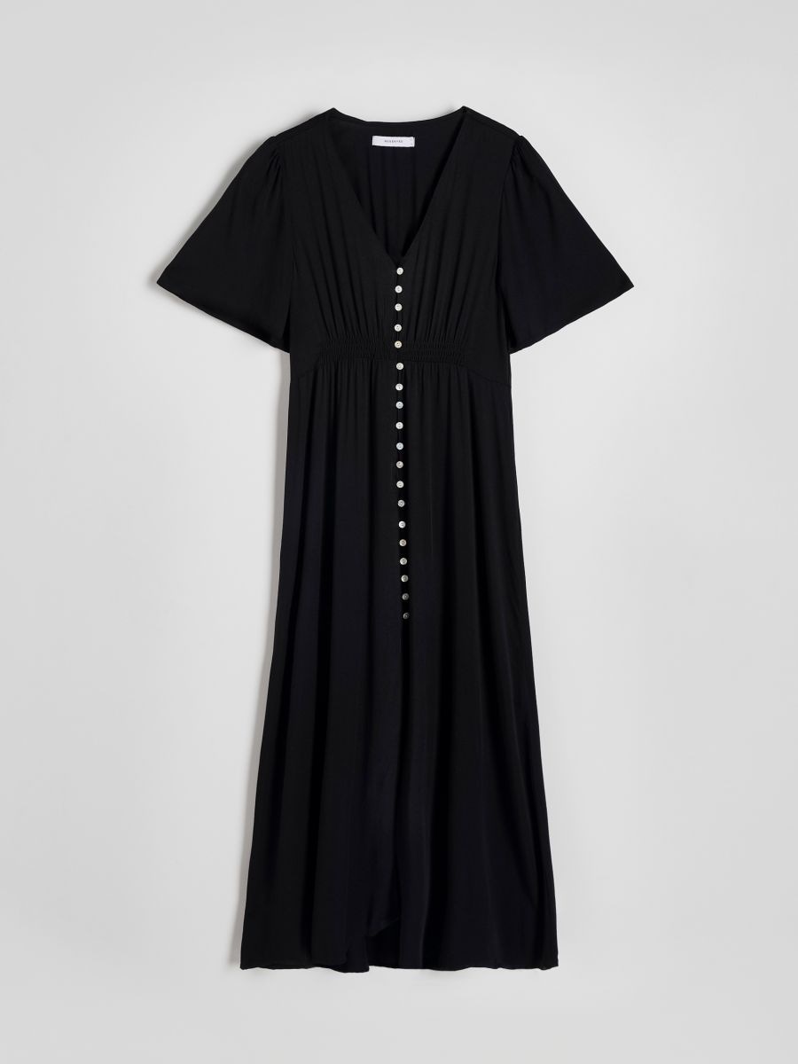 Sukienka z wiskozy - czarny - RESERVED