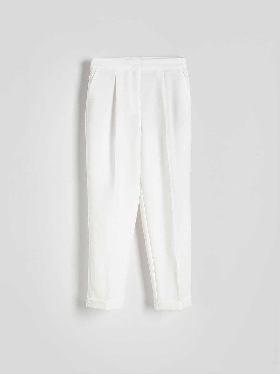 Trousers with cuffs - white - RESERVED - 4