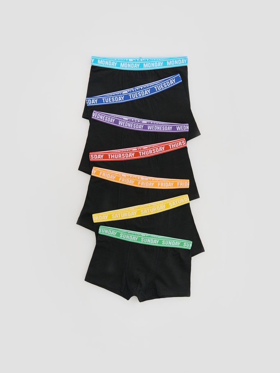 Cotton rich boxers 7 pack - black - RESERVED
