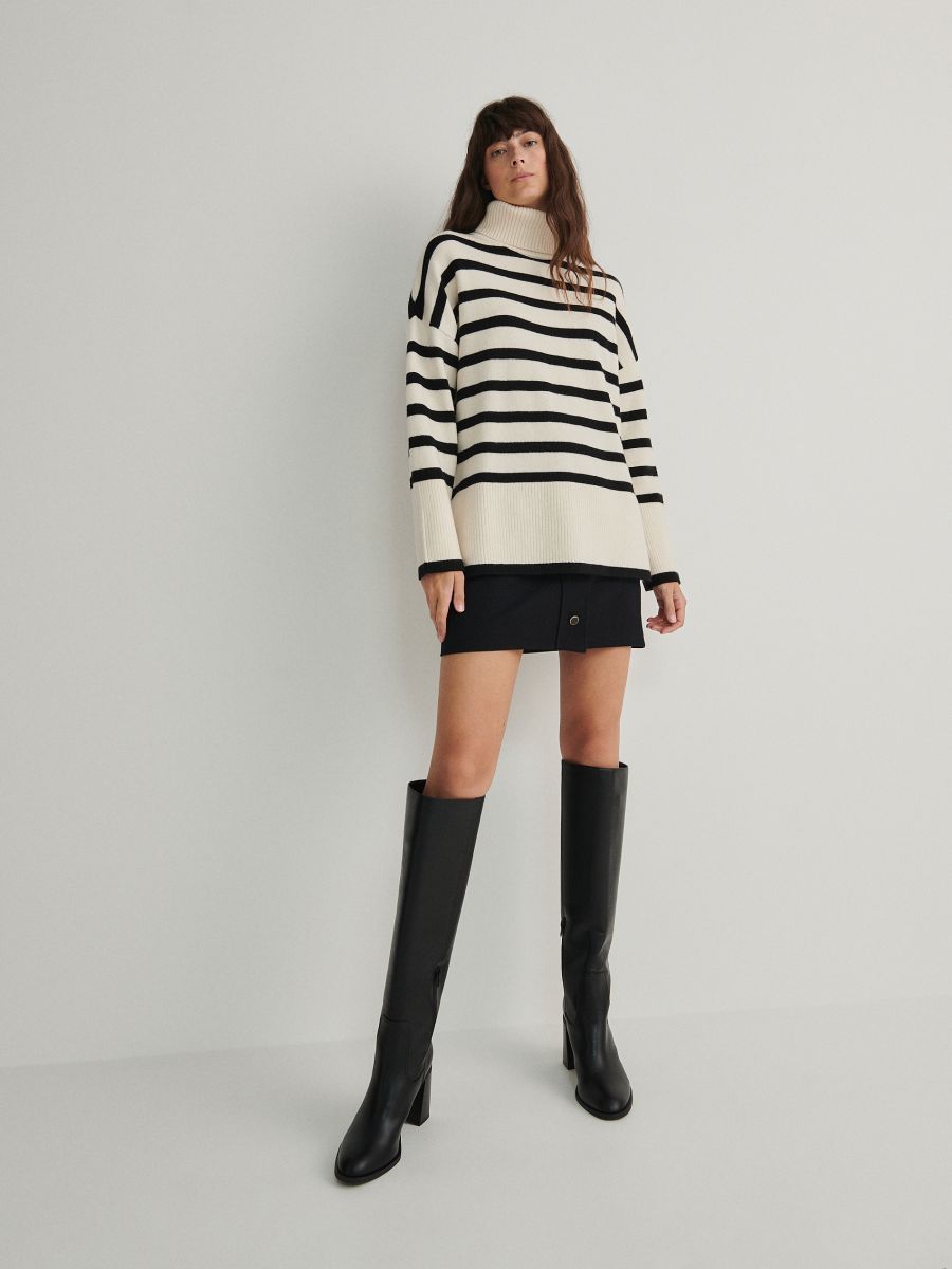 Striped turtle-neck - multicolor - RESERVED - 2