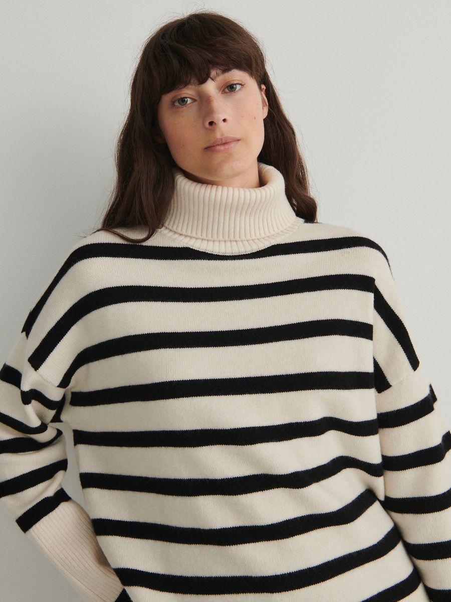 Striped turtle-neck - multicolor - RESERVED - 3