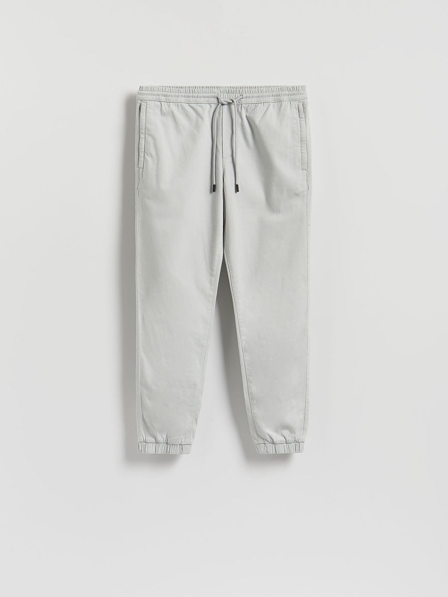 Cotton joggers - light grey - RESERVED