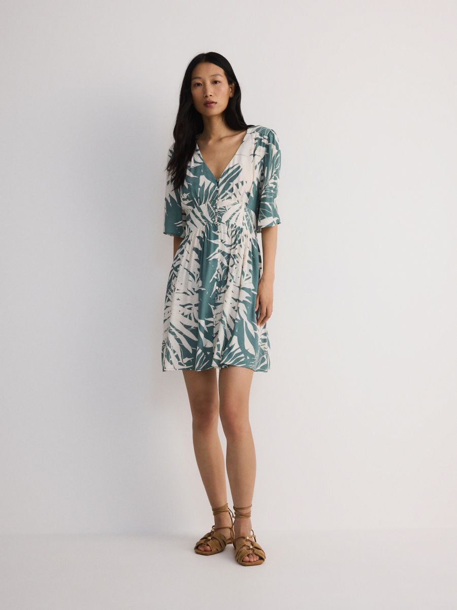 Viscose dress - green - RESERVED