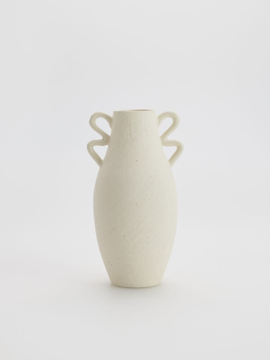 Two-handle vase - white - RESERVED