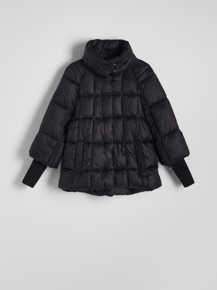 Quilted jacket with high stand up collar - black - RESERVED - 5