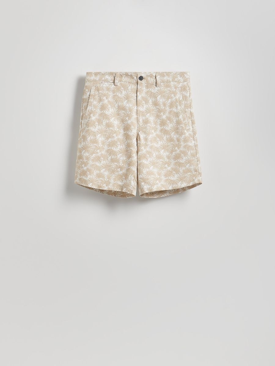 Patterned regular shorts - beige - RESERVED - 5