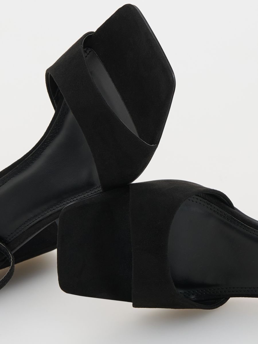 Block-heel sandals - black - RESERVED - 5