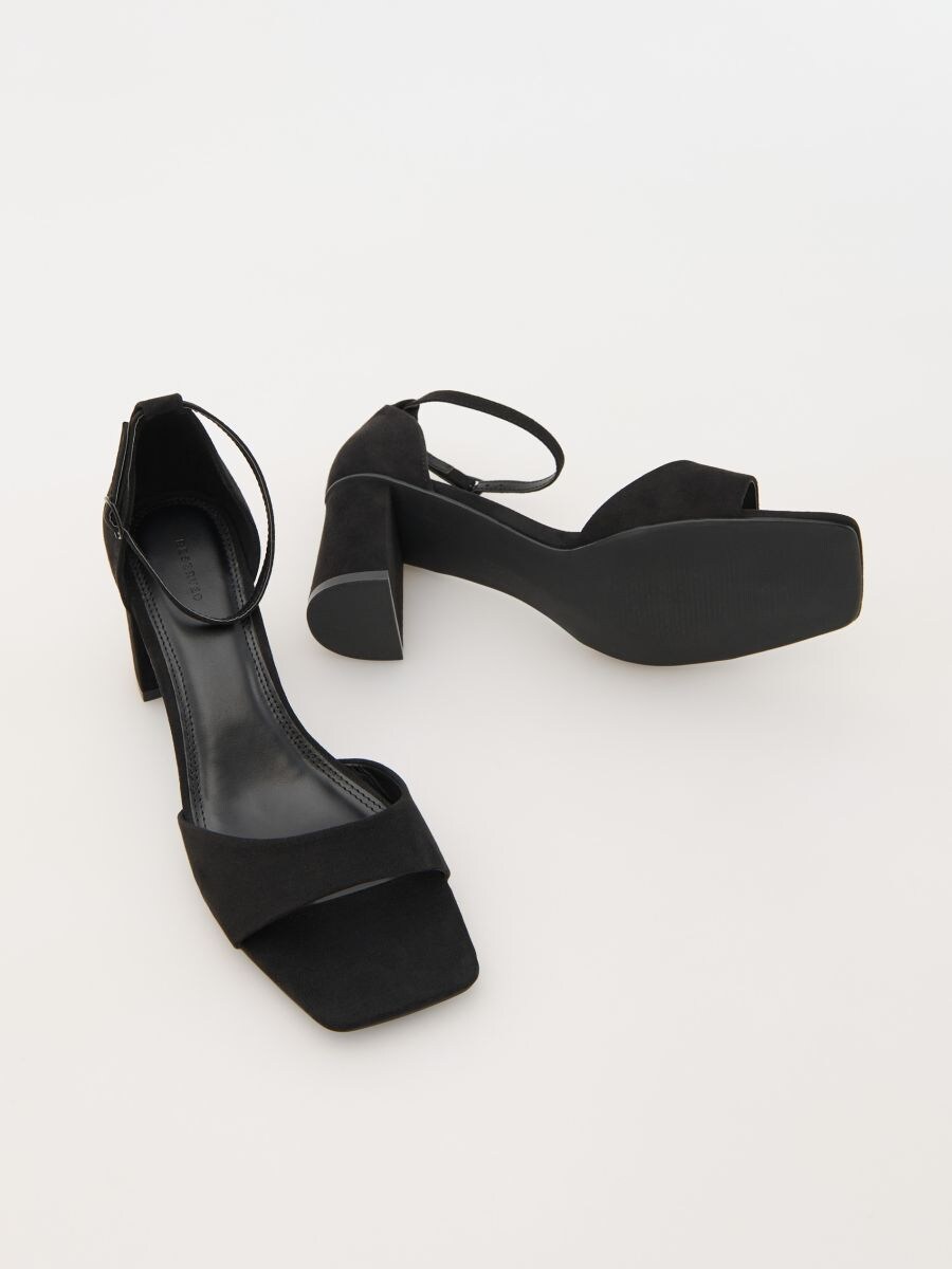 Block-heel sandals - black - RESERVED - 6