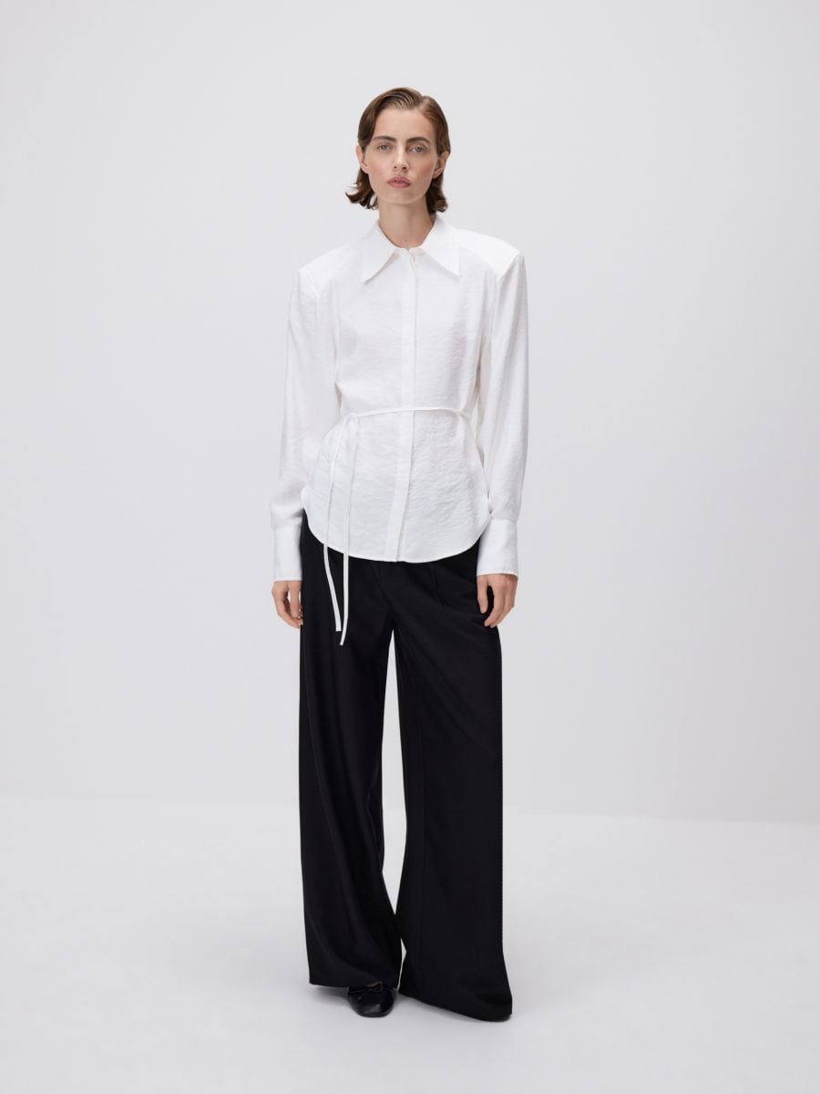 LADIES` SHIRT - cream - RESERVED