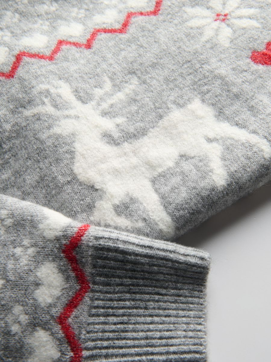 Pull à motif de Noël - gris foncé - RESERVED - 2