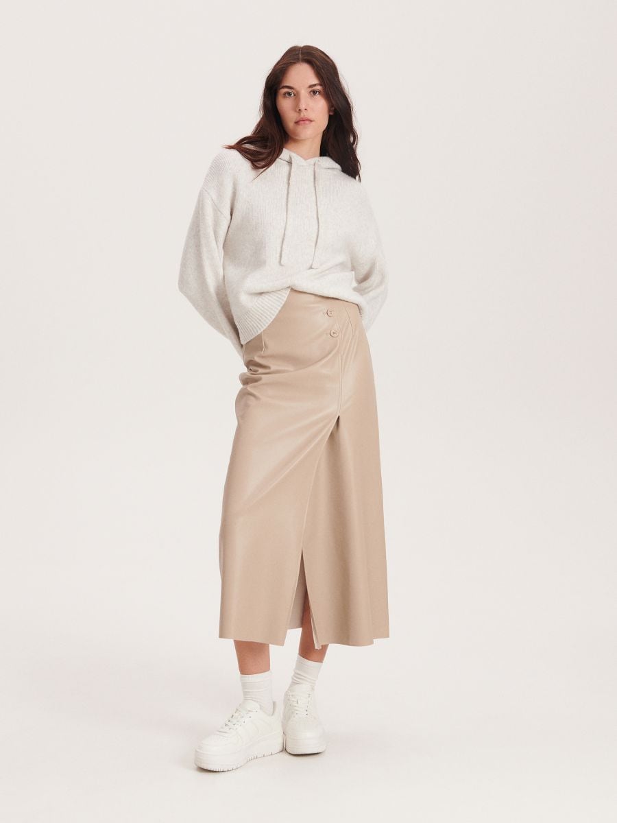Pull à capuche - Beige - RESERVED - 2