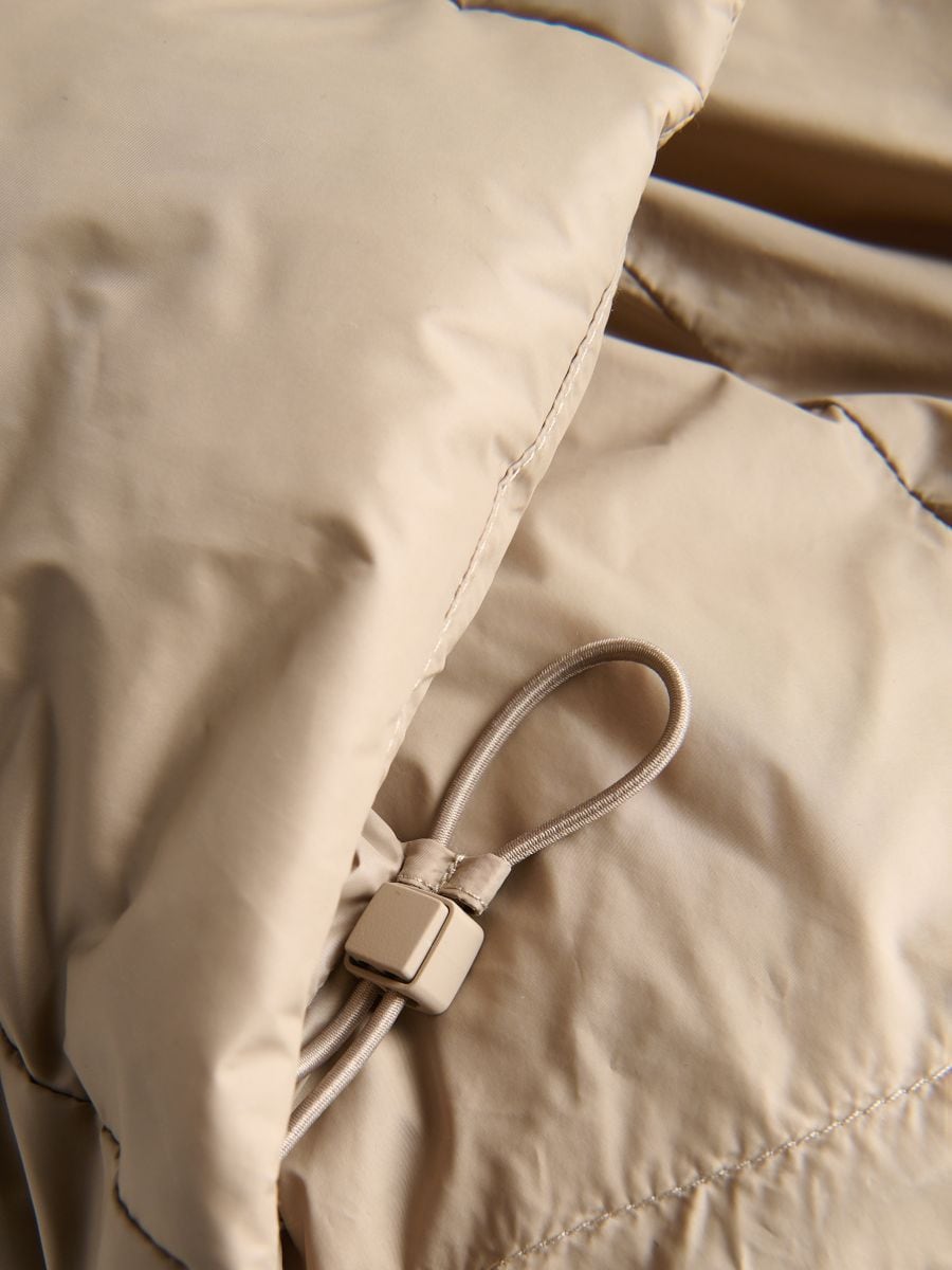 Oversize down-filled jacket - beige - RESERVED - 7