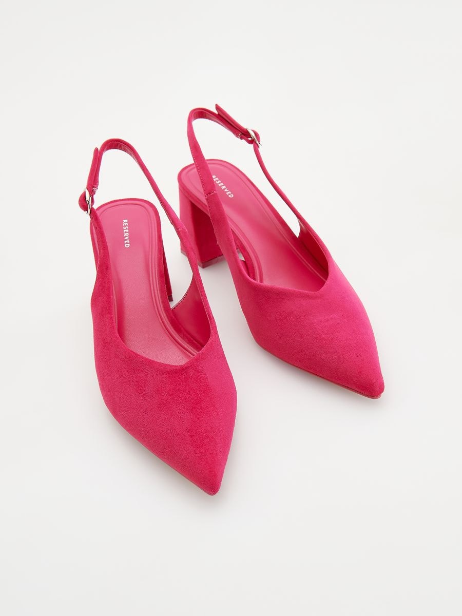 Pumps with open heel - fuchsia - RESERVED - 2