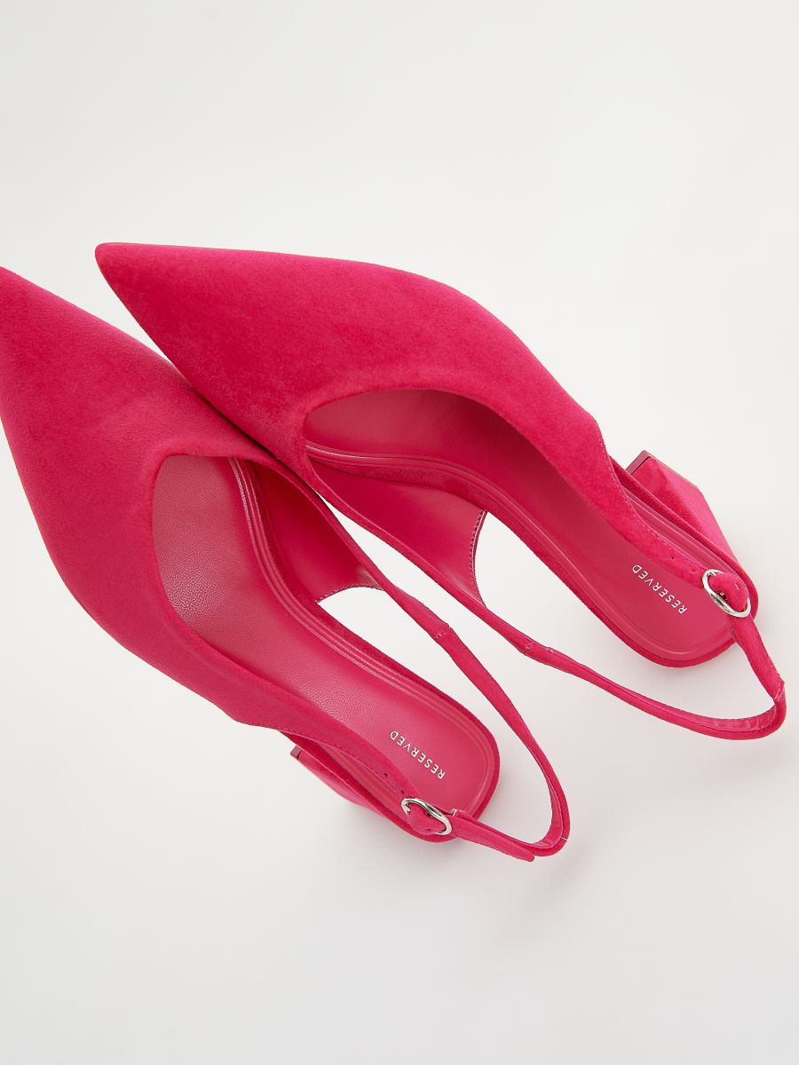 Pumps with open heel - fuchsia - RESERVED - 3