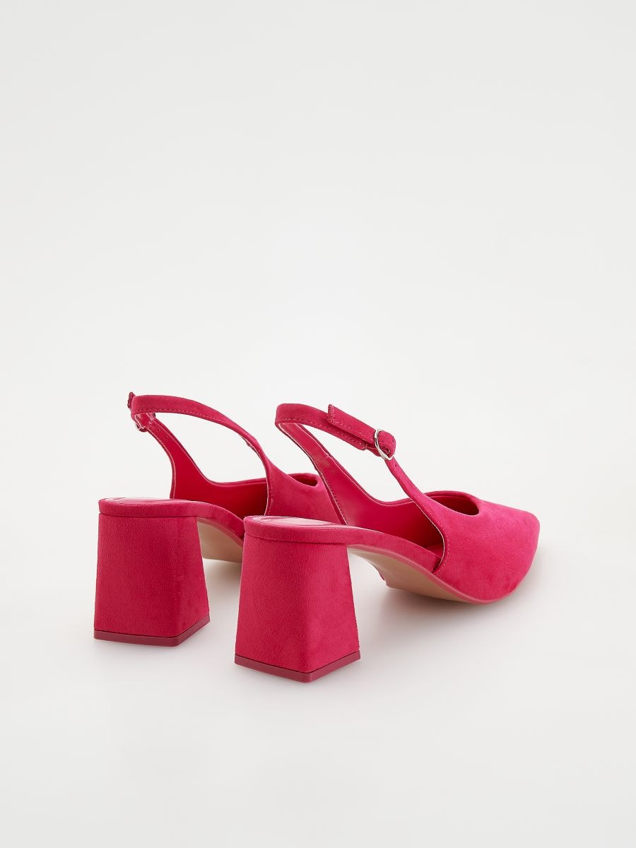 Pumps with open heel - fuchsia - RESERVED - 4