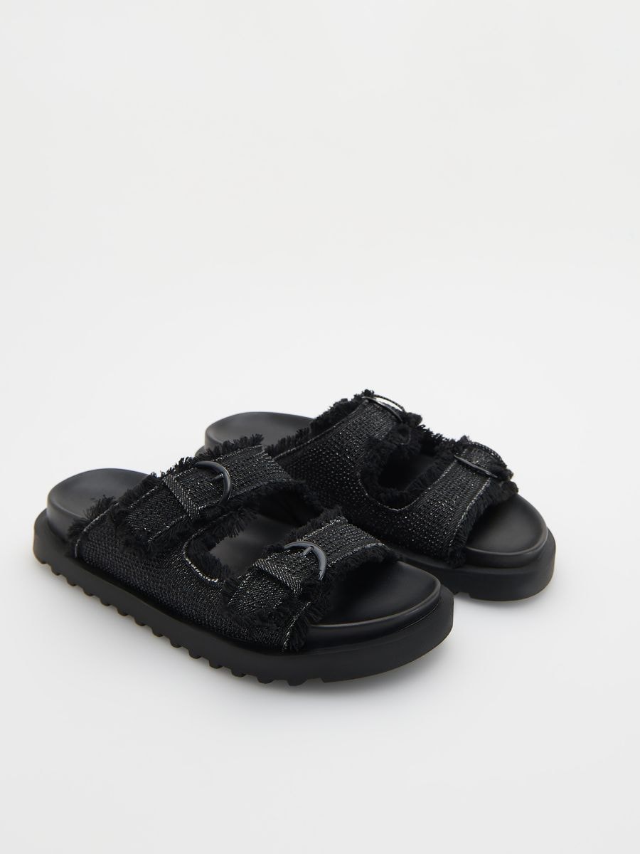 Sliders with buckles - black - RESERVED - 2