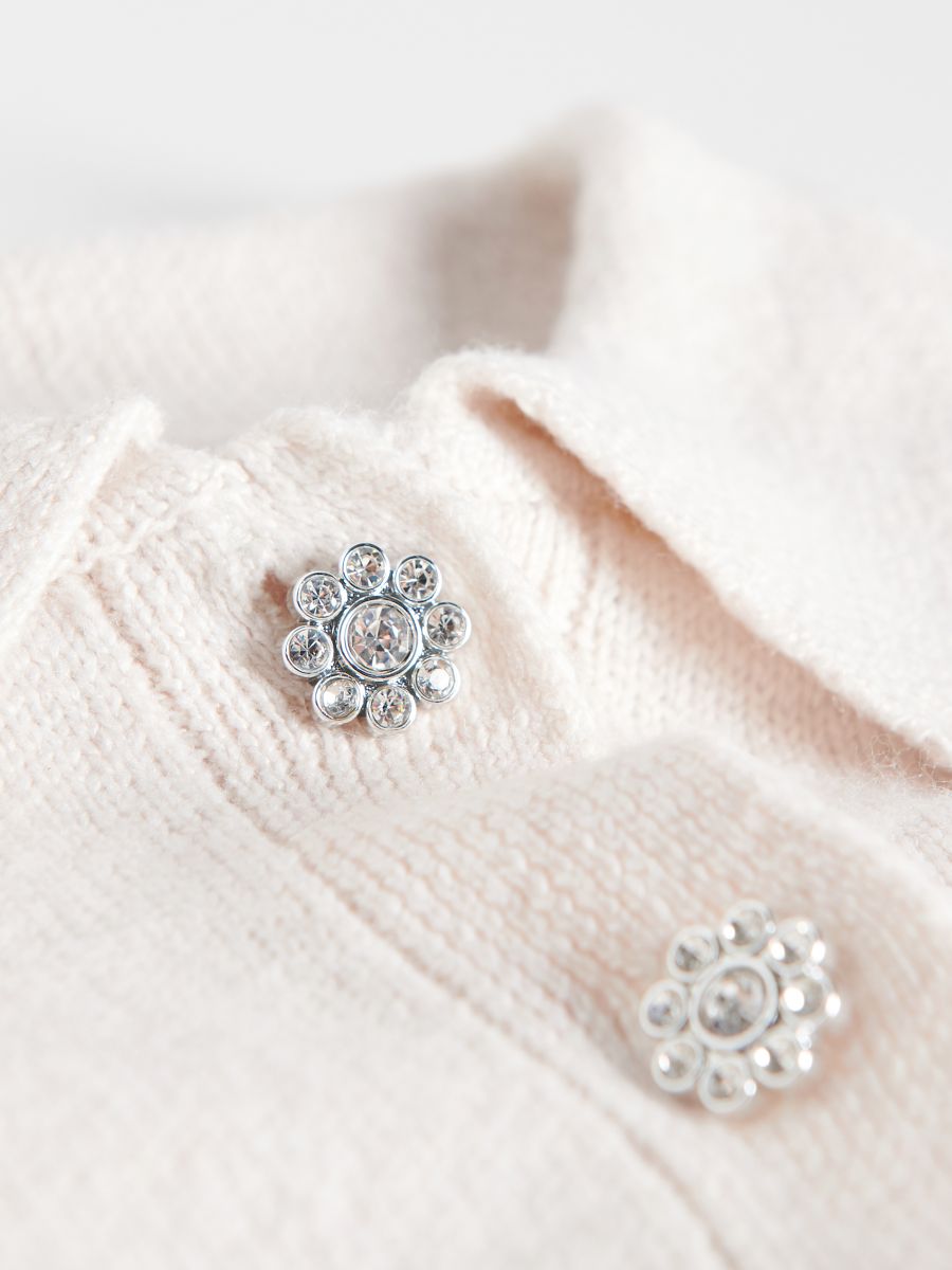 Jumper with decorative buttons - nude - RESERVED - 3