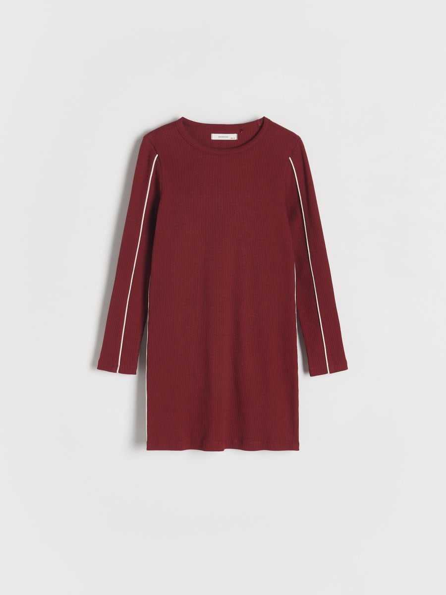 Jersey dress - maroon - RESERVED