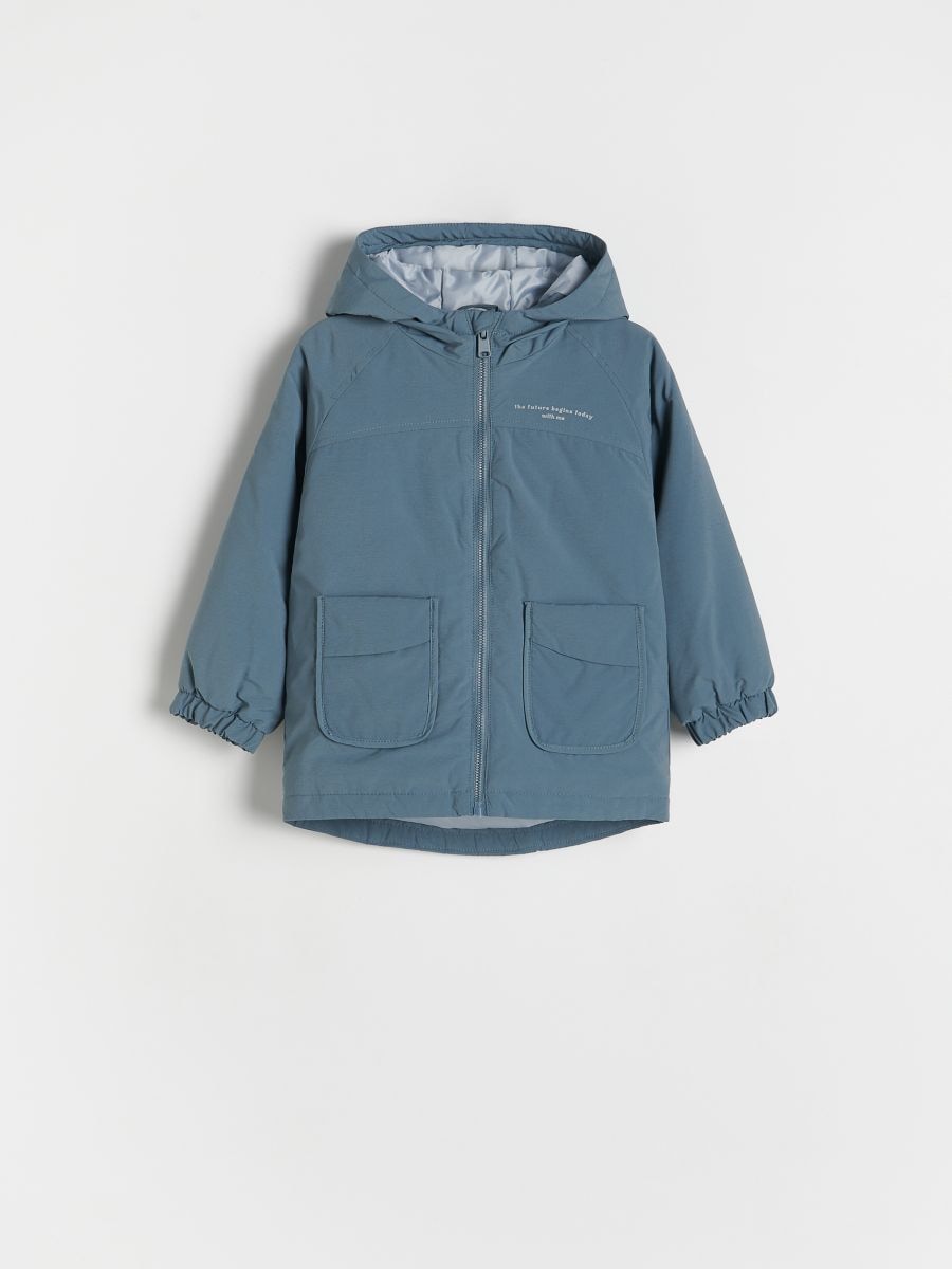 Parka à capuche doublée - steel blue - RESERVED