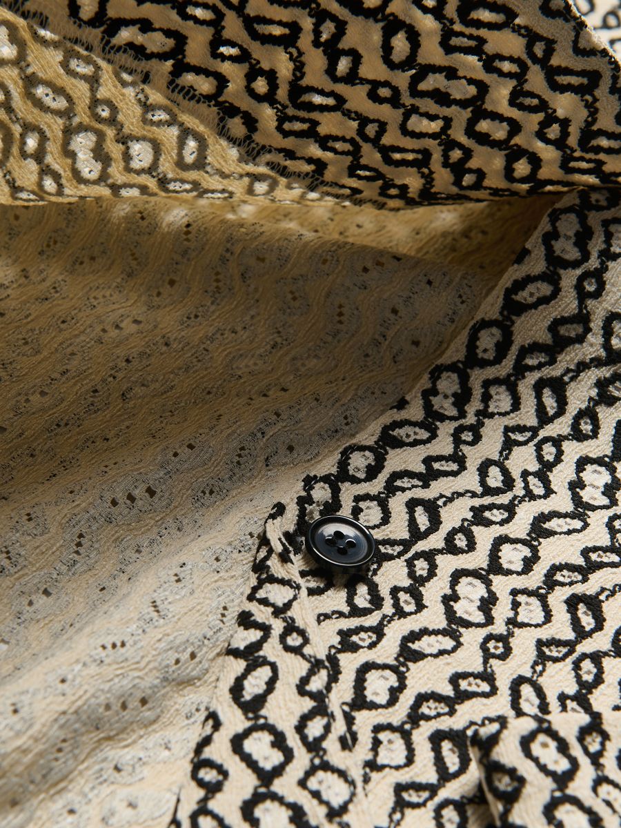 Regular fit patterned shirt - beige - RESERVED - 6